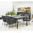 Drop Rectangular Metal Outdoor Dining Table , in. W in. D-69769193-69769195-69769196