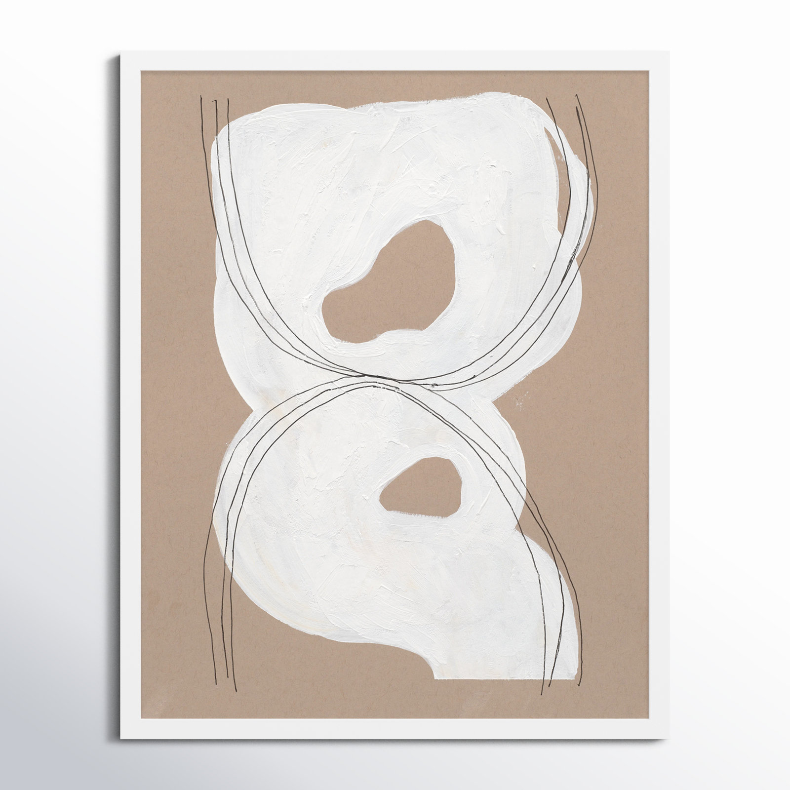 Free Form 1 by Andrea Stokes, White, 50" H x 40" W x 1.25" D