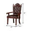 Chaise avec accoudoirs traditionnels l 29 po (2 / RTC), cerisier brun / brun foncé