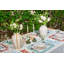 Jardin Embroidered Linen Scalloped Stripe Napkins-2032981001