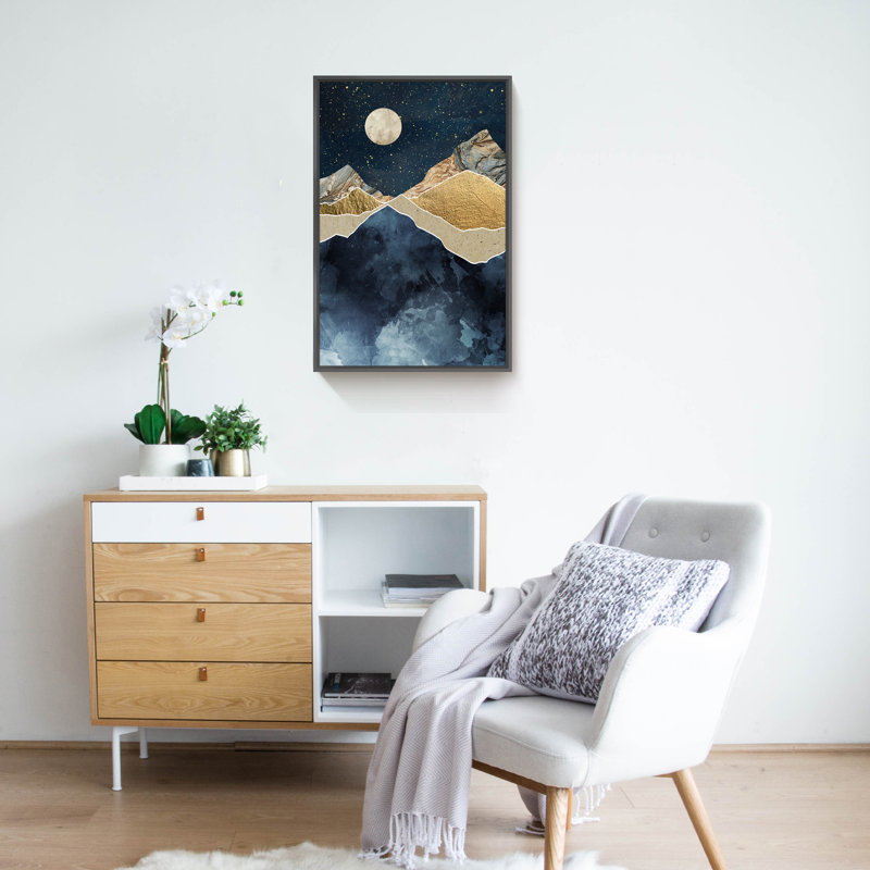 Nature, art mural, reproduction d'art sur toile, H 12 po x l 16 po x P 1,6 po, Noir