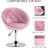 Chic Accent Seat - Pink, Round , Height Adjustable For Living Room Area Swivel Base