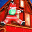 4.9 FT Lighted  Hanging Santa Claus Christmas Inflatable Decoration