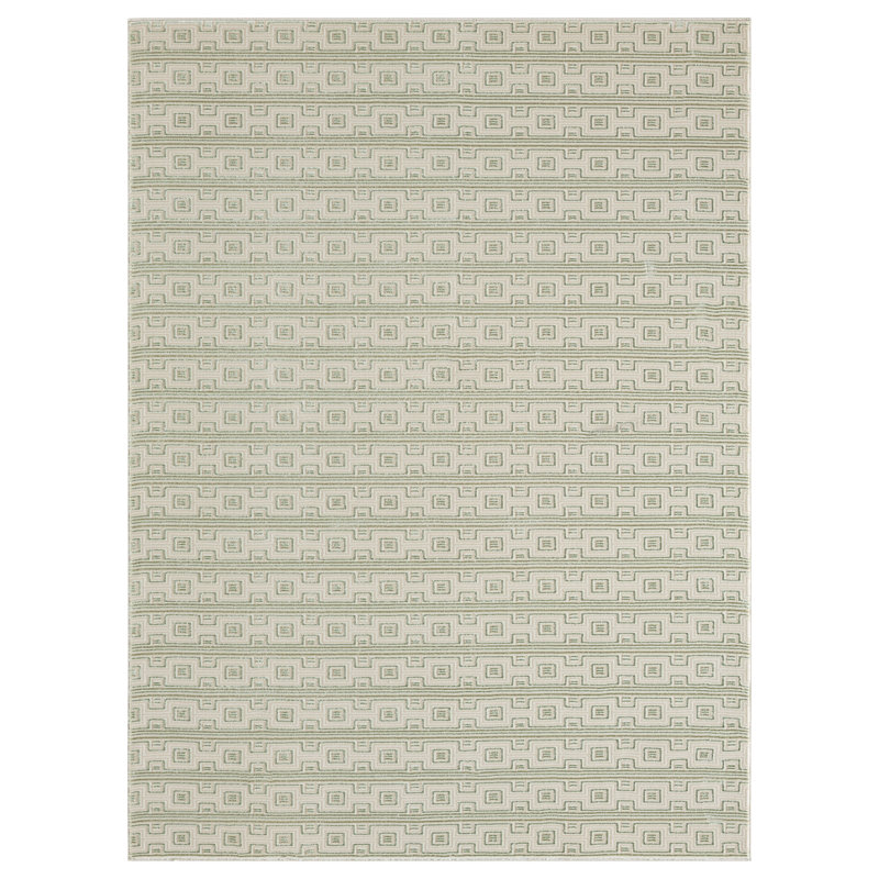 Tapis à motif géométrique abstrait Ksamil Collection, Rectangle 5'2" x 7'2"
