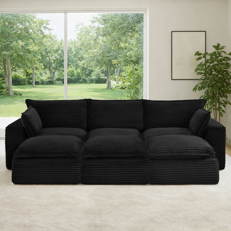 Modular Sectional Sofa,No Assembly Required