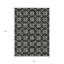 Tapis intérieur lavable extérieur floral 3 pi x 5 pi noir