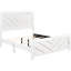 Mobilier de chambre à coucher grand lit avec finition blanche et moderne en V