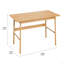 Nouveau bureau d'ordinateur, bureau d'écriture en bambou, bureau de travail simple et moderne pour bureau à domicile, bureau de bureau