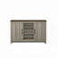 Console en chêne gris de 47 po Nyla, buffet, buffet avec tablettes et portes d'armoire