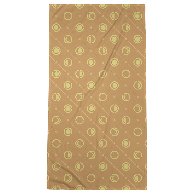 Serviette de plage Classic Moon Phases, Moutarde / beige