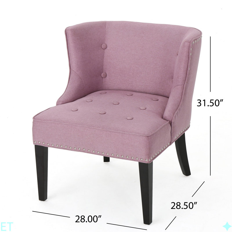 Chaise d'appoint en tissu, Mauve lavande