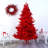 Red Flocked Artificial Christmas Tree