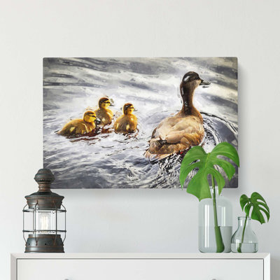 Ducklings with Mother Duck - Wall Art