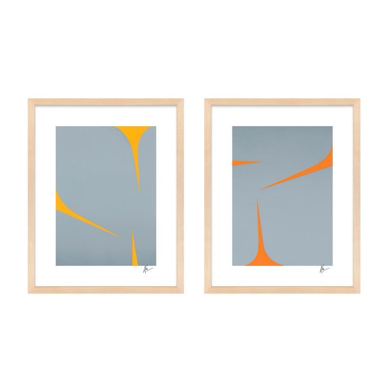 Clouds. Set Of 2 Print by Lee Lessem, Beige, 24" W x 30" H