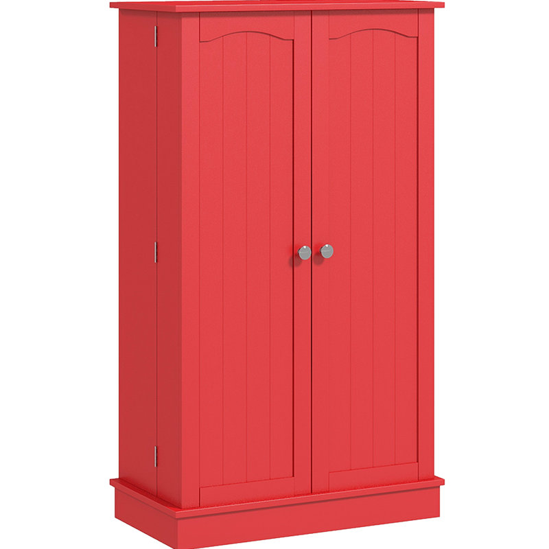 Étagère de cuisine rouge, 41 po, avec 12 tablettes de porte et garde-manger en béton 41 po, inclus