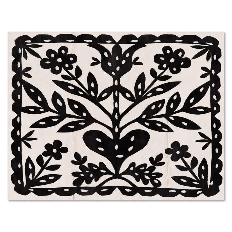 «Black Flower» par Paule Marrot - impression, Unframed, H 42 po x l 54 po x P 1,25 po
