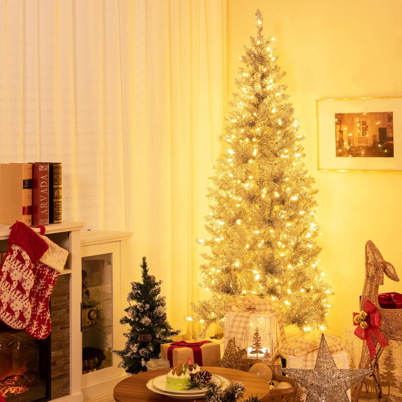 Lighted Artificial Spruce Christmas Tree