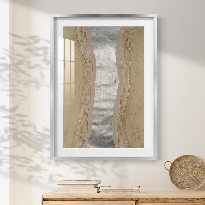 Silver Lake II -Framed Print, 28.5" H x 20.5" W, Silver