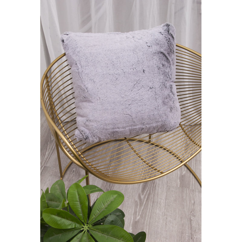 Housse de coussin carré et insert Faux Rabbit Collection, Gris