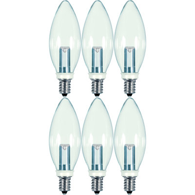 1 Watt, BA9 1/2 LED, Non-Dimmable Light Bulb, E12/Candelabra Base