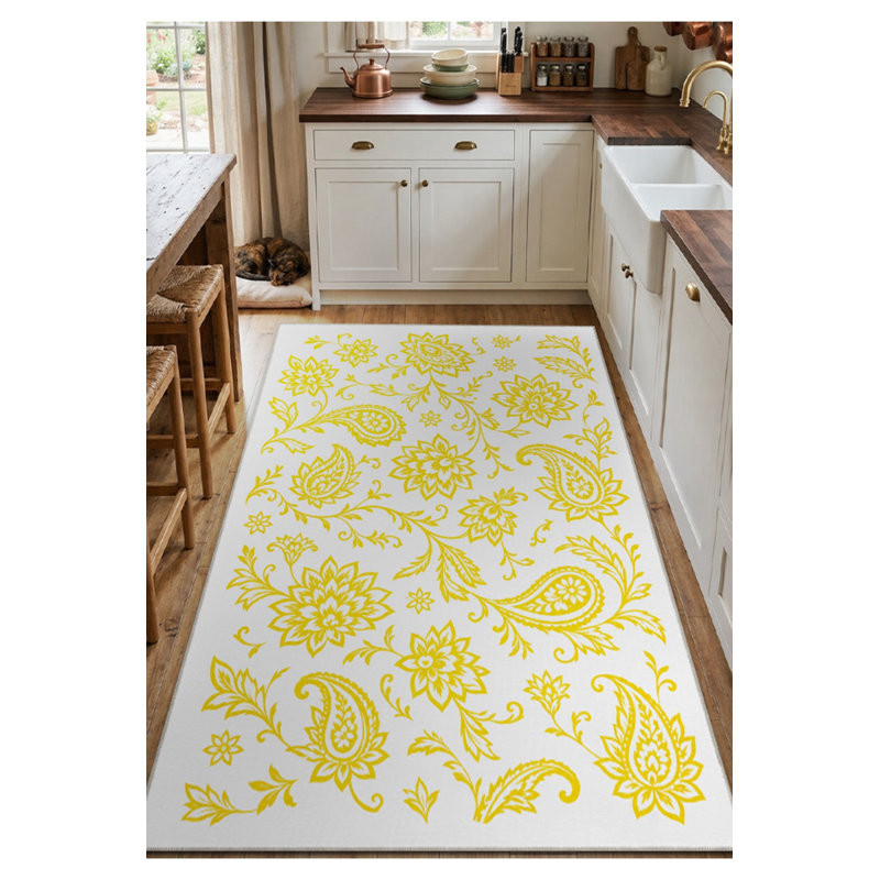 Tapis tissé à la crème Mosso, 3'11" x 5'11"