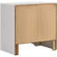 Table de chevet blanche 2 pour chambre à coucher avec rangement secret - 2 tiroirs modernes et support dissimulé