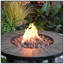Foyer d'extérieur au propane, foyer au gaz carré Stonecrest pour patio extérieur, table au feu au propane en béton avec foyer à pierres de 50 000 BTU avec pierres de lave, couvercle imperméable