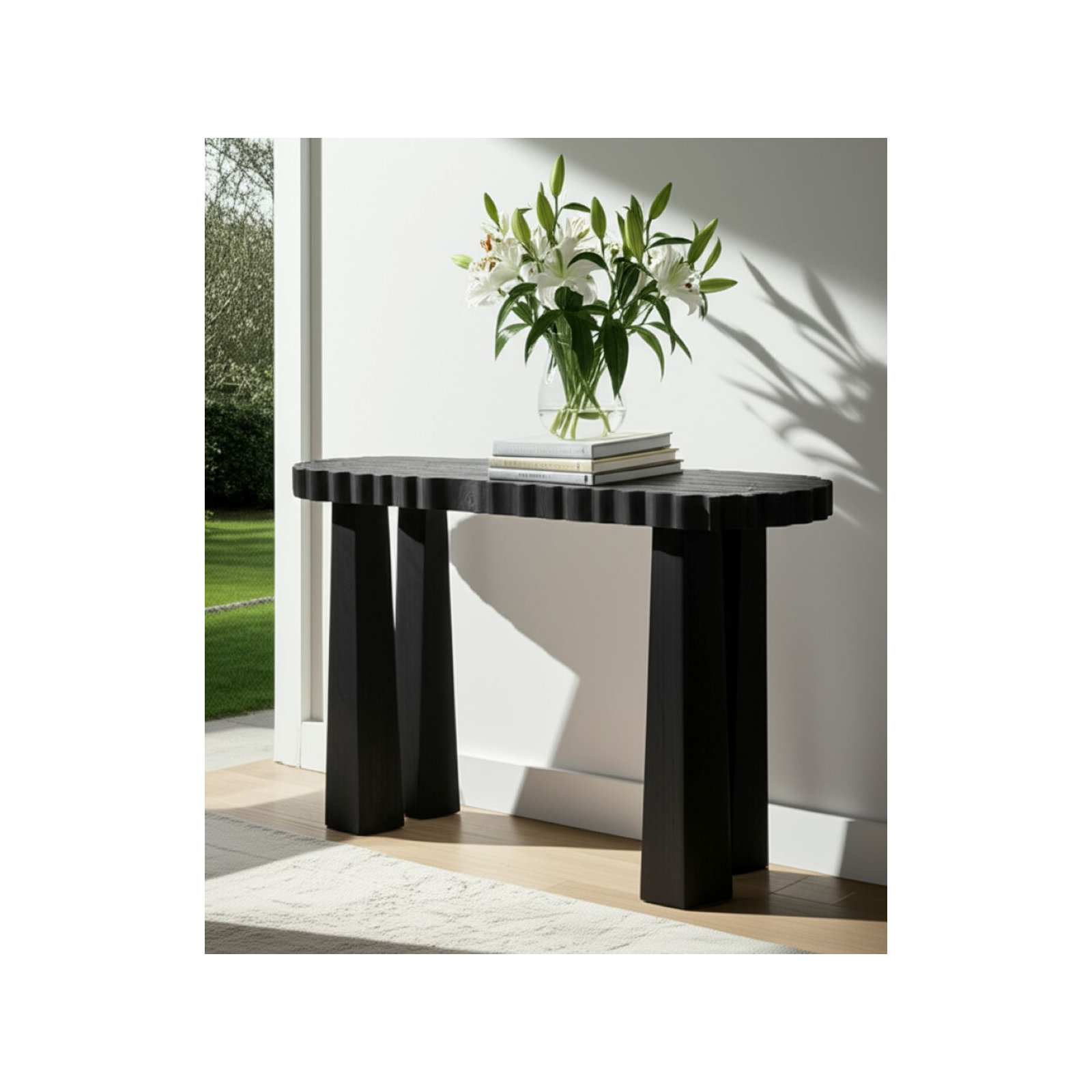 Marble And Wood Console Table For Entryway - Stylish Narrow Entry Or Sofa Table - Perfect Hallway Accent For Foyers, And Living Rooms