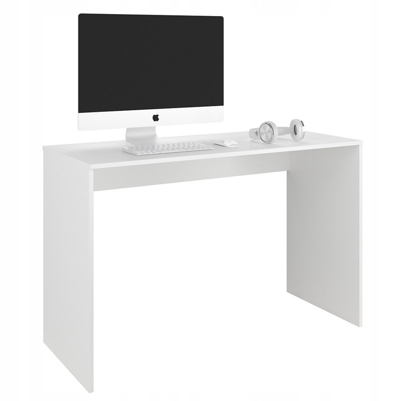 Bonetta L-Shaped Computer Table, Highgloss Sand Grey