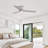 52''  3 - Blade Modern Dimmable Ceiling Fan with Remote Control and LED Light-561098156