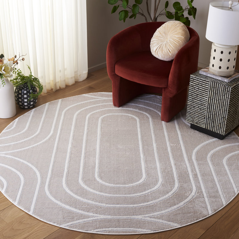 Kaillan Performance Abstract Rug, Round 6'7"