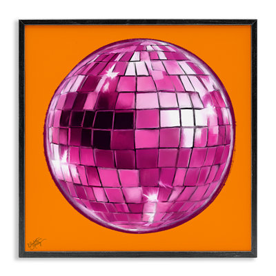 Boule disco sur giclée orange par Elizabeth Medley