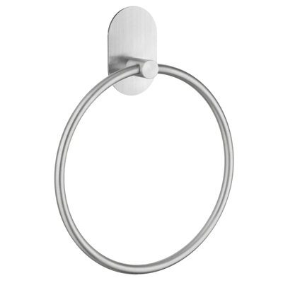 Self-adhesive steel towel ring
