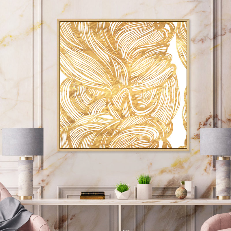Décoration décorative ajourée dorée - impression sur toile 2, H 16 po x l 16 po x P 1 po, Érable