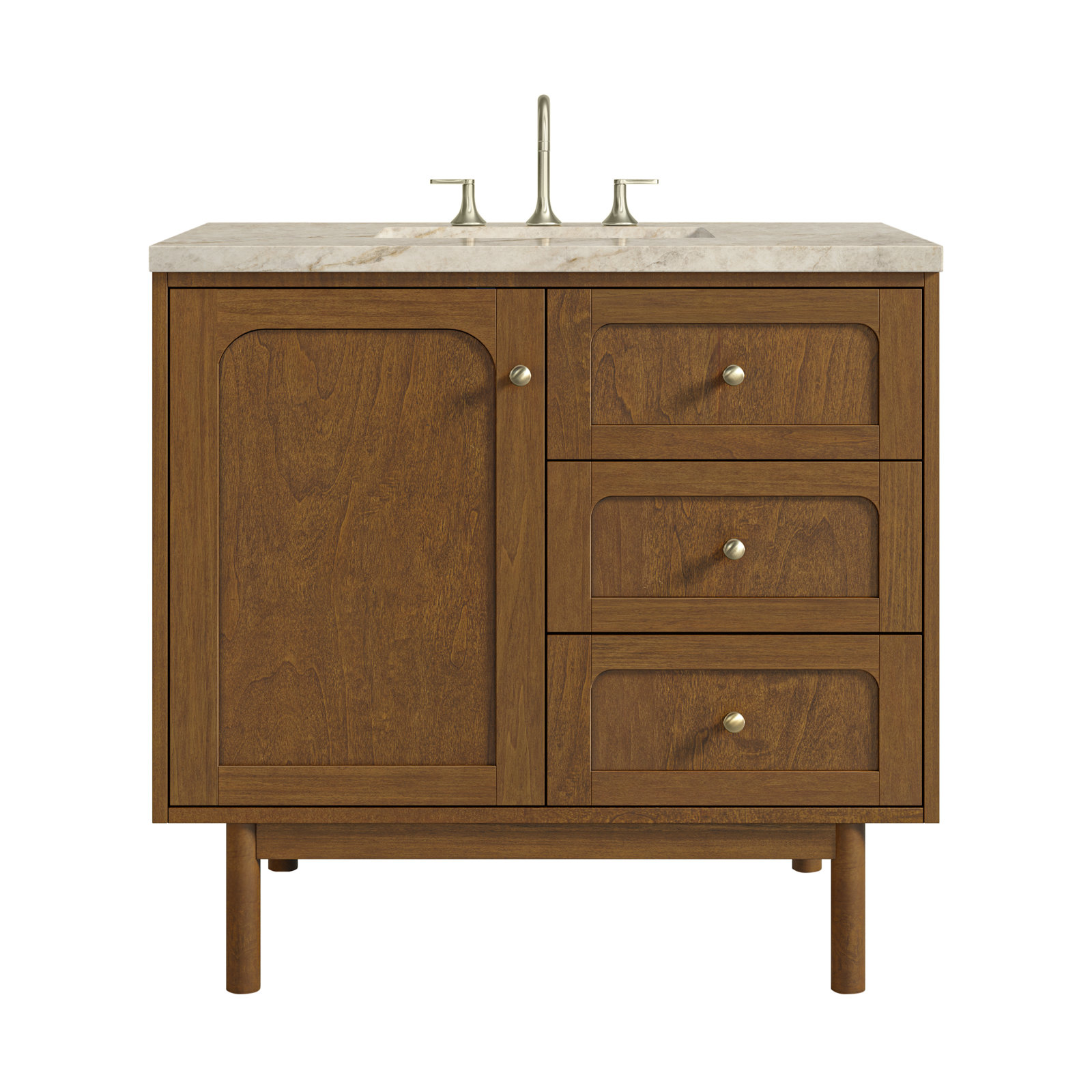 Laurent 36'' W Single Vanity, 8" Widespread, Tajnar, Honey Brown