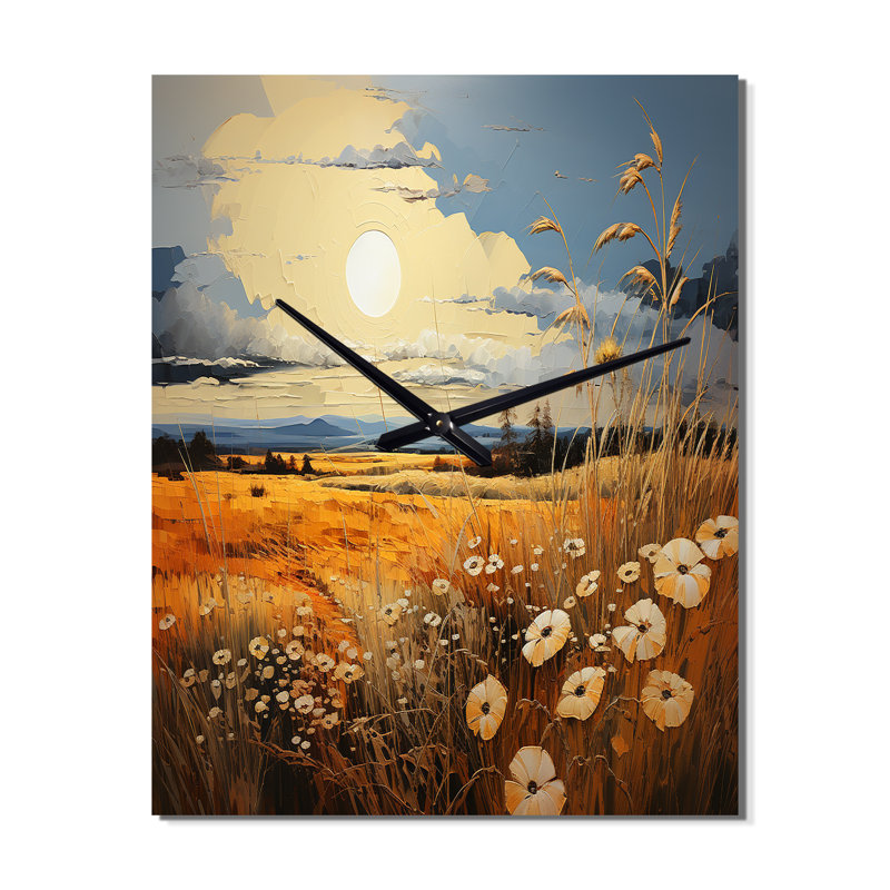 Jazmane - Landscapes Wall Clock, Moyen