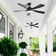 52 Inch Modern Ceiling Fan With 3 Colour Dimmable 5 ABS Blades Remote Control Reversible DC Motor With Led Light