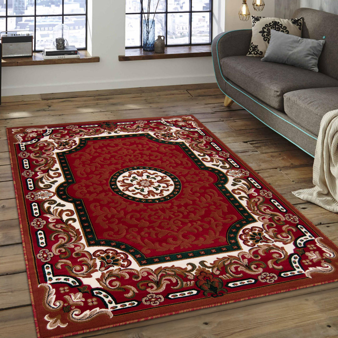 Beckwourth Red Area Rug World Menagerie Rug 