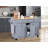 Durable Kitchen Island With Rubber Wood Top, 5-Wheel Mobility, And Multiple Storage Options For Enhanced Cooking Efficiency-1197503954