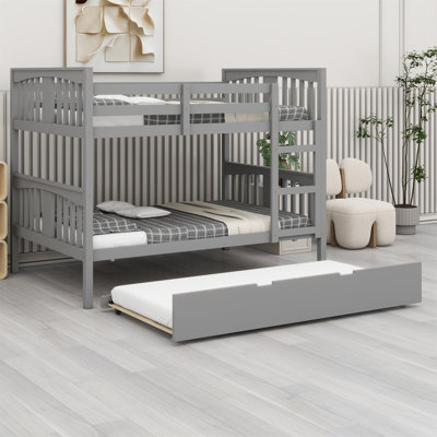 Bunk Bed With Trundle Bed And Ladder by Harriet Bee