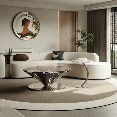 Ensemble de tables basses en marbre