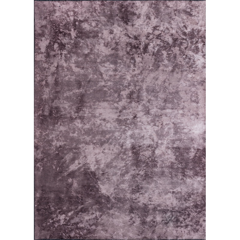 Tapis mauve à motif géométrique luxueux, Rectangle 7 pi 10 po x 11 pi 2 po