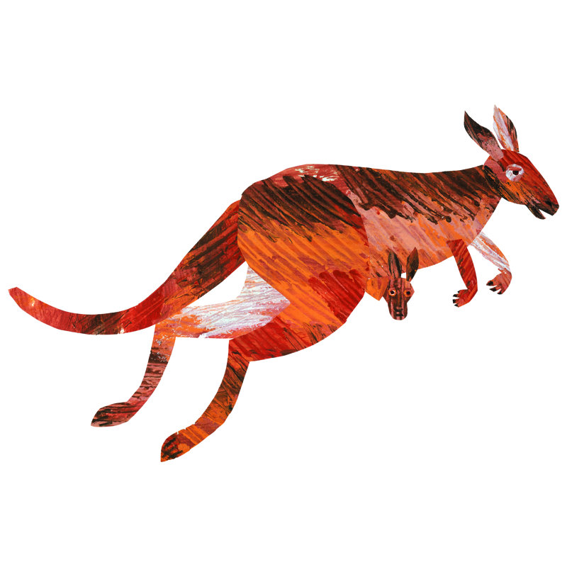Abc Kangaroo - Painting on Canvas, 61cm H x 91cm W