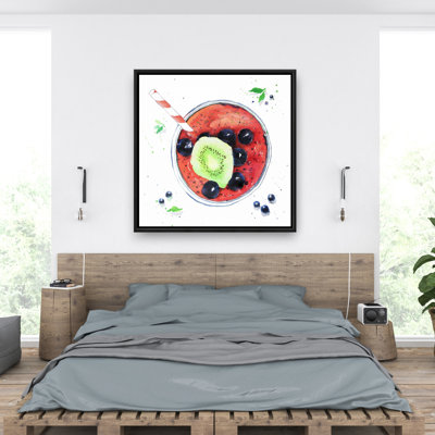 «Berry Smoothies», art sur toile | Décoration de cuisine gastronomique