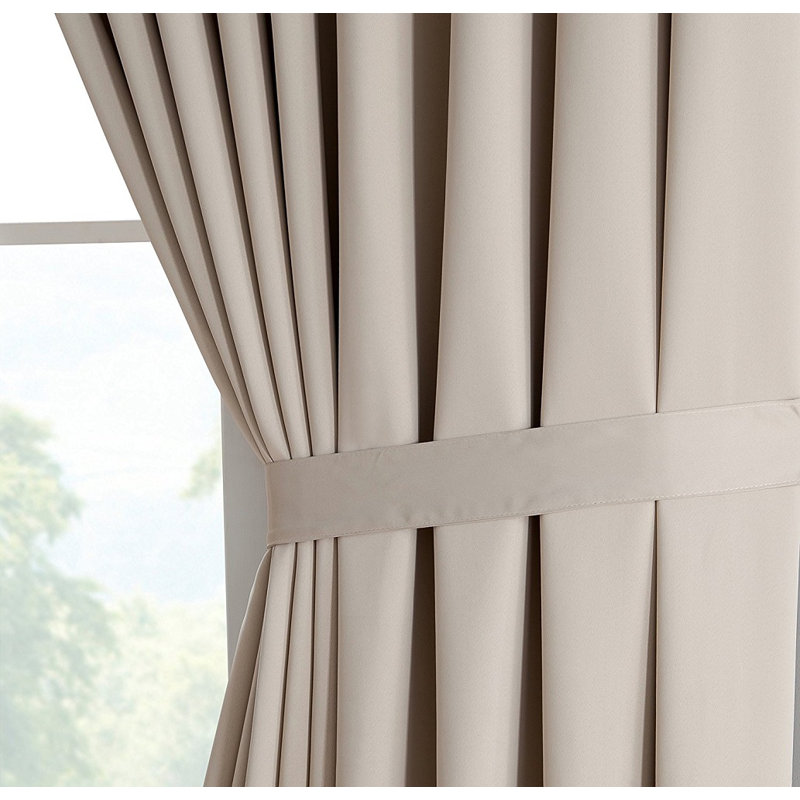 Nicole Pair of 2 Extra Large Ivory Room Divider Curtains for Large Windows or Breaking Up Rooms, Ivory, 108" W x 108" L