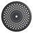 30.71-inch Cast Aluminum Patio Dining Table With Black Frame and Umbrella Hole