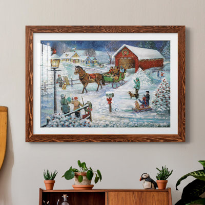 Sleigh Ride - Reproduction d'art graphique sur papier encadré