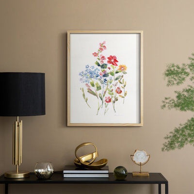 «Spring Flower Garden II», reproduction encadrée - bois massif