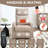 Heat Massage Manual Recliner Chair With Rocker And Swivel In Fabric For Living Room-938370713