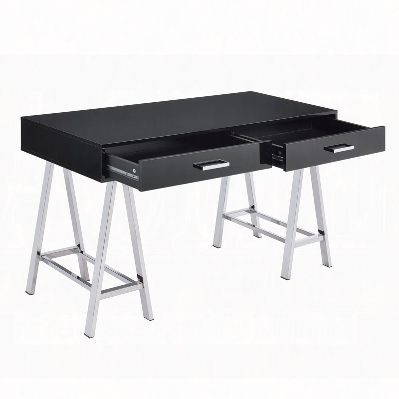 Bureau à 2 tiroirs ultrabrillant